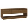 vidaXL Mueble de TV madera maciza de pino marr&oacute;n miel 110,5x34x40 cm
