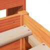 vidaXL Cama sin colchón madera maciza de pino marrón cera 160x200 cm