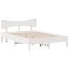 vidaXL Estructura de cama sin colch&oacute;n madera de pino blanco 135x190 cm