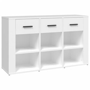 vidaXL Aparador de madera contrachapada blanco 100x30x59,5 cm