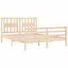 vidaXL Estructura de cama con cabecero madera maciza 160x200 cm