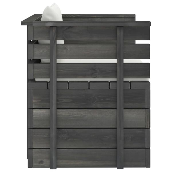 vidaXL Sill&oacute;n de jard&iacute;n con cojines madera de pino