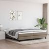 vidaXL Cama box spring con colch&oacute;n tela gris taupe 200x200 cm