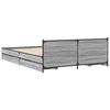 vidaXL Cama con cajones madera ingenier&iacute;a gris Sonoma 120x200 cm