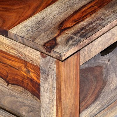 vidaXL Mesa de centro madera maciza de sheesham gris 100x50x30 cm