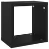 vidaXL Estantes cubo de pared 6 unidades negro 22x15x22 cm