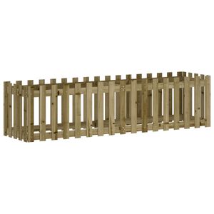 vidaXL Arriate elevado jard&iacute;n valla madera impregnada pino 200x50x50cm