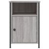 vidaXL Mesita de noche madera contrachapada gris Sonoma 40x42x60 cm