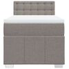 vidaXL Cama box spring con colch&oacute;n tela gris taupe 90x190 cm