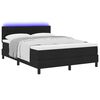 vidaXL Cama tipo Box Spring con colch&oacute;n Negro 140 x 190 cm tela