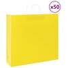 vidaXL Bolsas de papel con asas 50 uds amarillas 54x15x49 cm