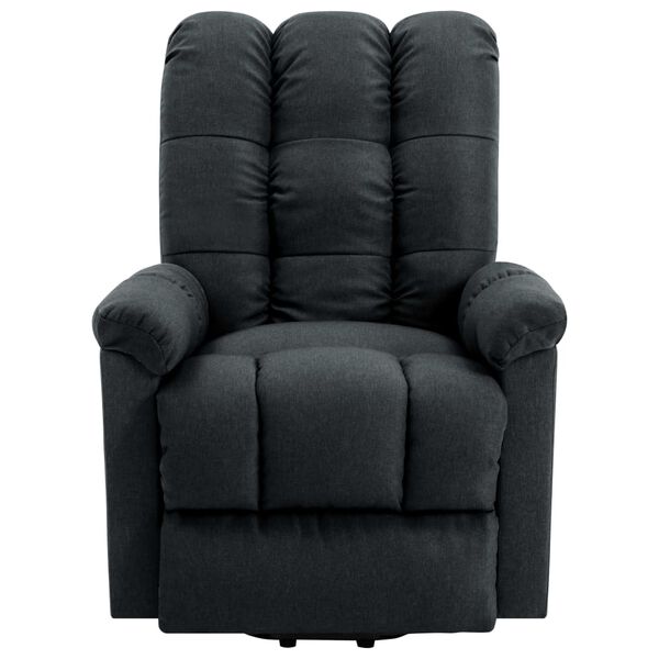 vidaXL Sill&oacute;n elevable tela gris oscuro