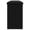 vidaXL Banco zapatero madera de ingenier&iacute;a negro 102x32x50 cm