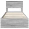vidaXL Estructura de cama Gris Sonoma 90 x 190 cm Madera de ingenier&iacute;a