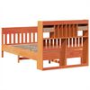 vidaXL Estructura de cama sin colchón madera maciza marrón 135x190 cm
