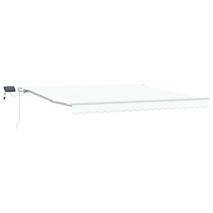 vidaXL Toldo retr&aacute;ctil Blanco 400 x 300 cm Tela y Aluminio