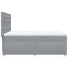vidaXL Cama box spring con colch&oacute;n tela gris claro 140x200 cm
