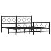 vidaXL Estructura cama sin colch&oacute;n con estribo metal negro 183x213 cm