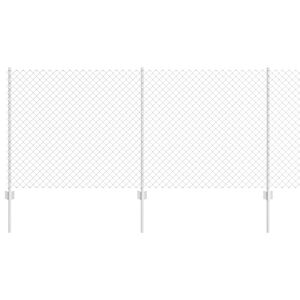 vidaXL Cerca de eslabones de cadena con postes 10 x 1 m (A x H)