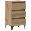 vidaXL Mesita de noche con patas de metal roble artisian 40x35x69 cm