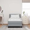 vidaXL Cama tipo Box Spring Gris Claro 200 x 100 cm Poli&eacute;ster