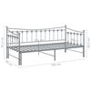 vidaXL Estructura sof&aacute; cama extra&iacute;ble sin colch&oacute;n metal gris 90x200 cm