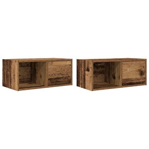 vidaXL Muebles de TV 2 uds 60x31x25,5 cm Madera ingenier&iacute;a envejecida
