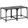 vidaXL Mesas de centro 2 uds vidrio negro y acero 40x40x40 cm