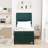 vidaXL Cama tipo Box Spring con colch&oacute;n Verde oscuro 80 x 200 cm tela