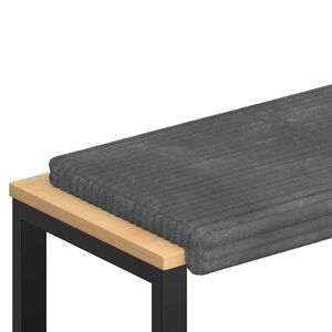 vidaXL Coj&iacute;n de banco Terciopelo de Corduroy Gris Claro
