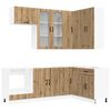 vidaXL Unidad de cocina LUCCA 8 uds. Roble artisan