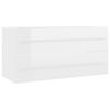 vidaXL Set muebles de ba&ntilde;o 2 piezas madera contrachapada blanco brillo