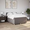vidaXL Cama box spring con colch&oacute;n tela gris taupe 140x200 cm