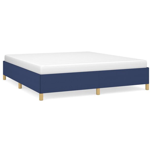 vidaXL Cama sin colch&oacute;n tela azul 180x200 cm