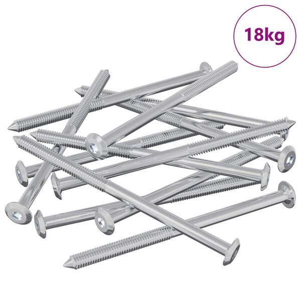 vidaXL Tornillos de Muebles 1000 pcs Plateado Acero