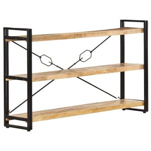 vidaXL Estanter&iacute;a de 3 niveles madera maciza de mango 140x30x80 cm