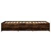 vidaXL Estructura de cama sin colchón madera roble ahumado 100x200 cm