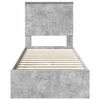 vidaXL Cama con almacenamiento con cabecera Gris Concreto 75 x 190 cm