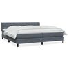 vidaXL Cama box spring con colch&oacute;n terciopelo gris oscuro 180x220 cm