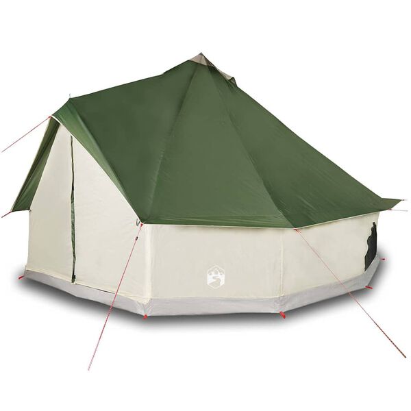 vidaXL Tienda de campa&ntilde;a familiar tipi 12 personas impermeable verde
