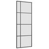 vidaXL Puerta corredera con set herrajes vidrio ESG aluminio 76x205 cm