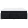vidaXL Cama box spring con colch&oacute;n tela negro 180x200 cm