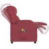 vidaXL Sill&oacute;n de masaje el&eacute;ctrico cuero sint&eacute;tico rojo tinto