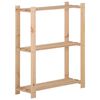 vidaXL Estanter&iacute;a de 3 niveles madera pino maciza 60x28,5x90 cm