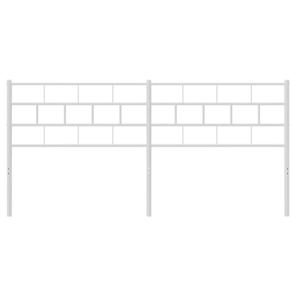 vidaXL Cabecero de repuesto de metal blanco 160 cm