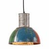 vidaXL L&aacute;mpara colgante industrial redonda multicolor E27 25 W 28,5 cm
