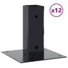 vidaXL Bases para postes cuadradas 12 uds. Antracita 51x51 mm