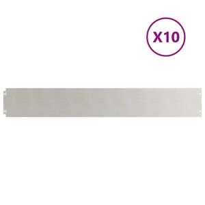 vidaXL Bordes para c&eacute;sped 10 uds 15x103 cm acero inoxidable