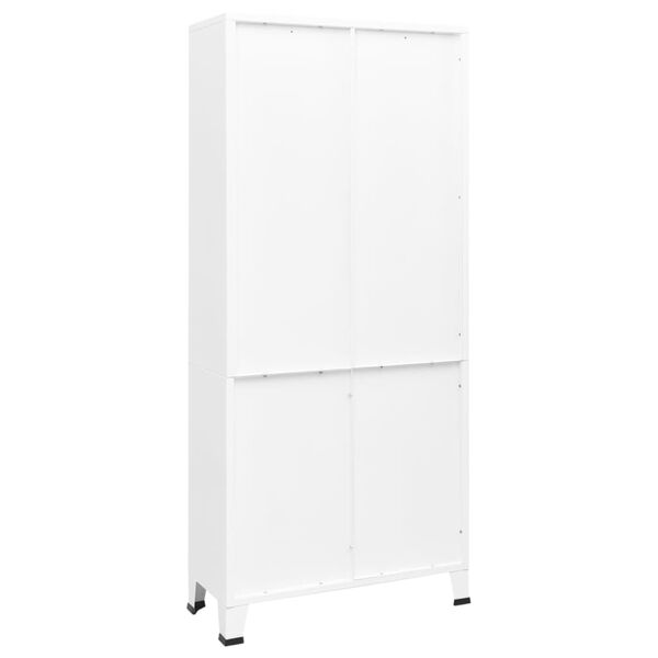 vidaXL Estantería industrial acero blanco 80x32x180 cm