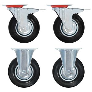 vidaXL Ruedas de transporte 4 unidades 125 mm